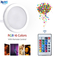 Kit d'éclairage LED RGB pour armoire, lampe à LED 3D imprimée, télécommande, éclairage d'étagère, mini lampe LED RCHG, coque de lampe 001