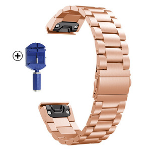 Bracelets de montre en acier inoxydable Quickfit de haute qualité 316L tailles 26MM 22MM pour montres Garmin <span class=keywords><strong>Fenix</strong></span> <span class=keywords><strong>7</strong></span> 7X5X X3 6X 3HR - Product Image 2