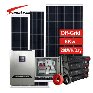 Sistem tenaga surya off Grid Hybrid 5kW 450W panel Mono * 20 dengan Inverter SUN-10.0K-SG04LP3 untuk catu daya Rumah terus-menerus - Product Image 2