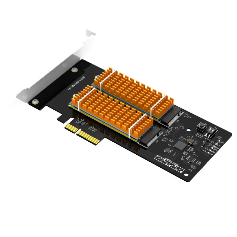 MAIWO Dual bay M.2 SSD muslimate card con supporto RAID0/1 B-key (NGFF) M.2 SDD 2242/2260/2280mm