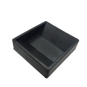 Tapis de meuble noir carré en caoutchouc anti-dérapant roulette tasses sous-verres de jambe canapé chaise pieds bouchons de lit anti-dérapant protecteurs de sol - Product Image 3