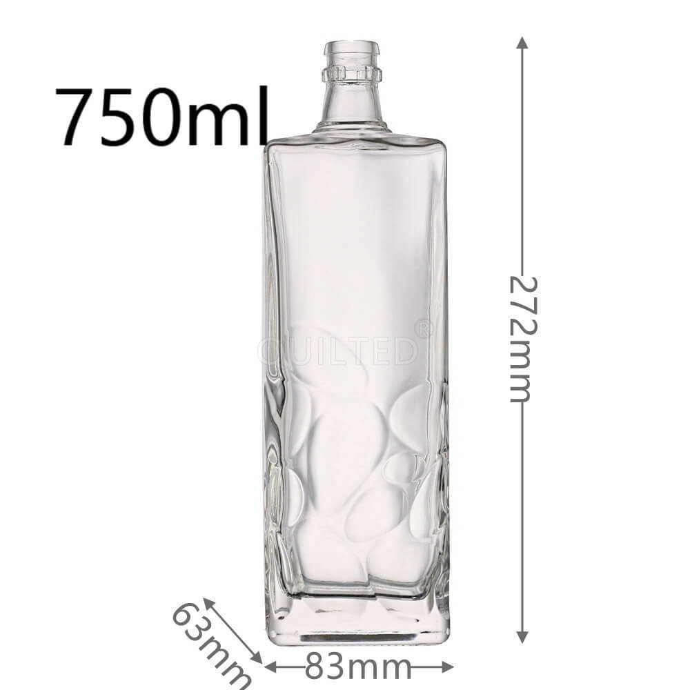 Bouteille en verre pour l'alcool