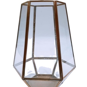 <b>LANTERN</b> VOTIVE GOLD ANTIQUE - Product Image 1