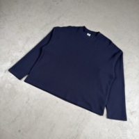 T-shirts décontractés à manches longues et col rond pour hommes, coupe ample, couleur unie, 260 g/m², style streetwear vintage, texture gaufrée