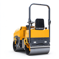 Compacteur vibrant articulé à double tambour avec direction hydraulique pour le compactage de routes et de sols en asphalte