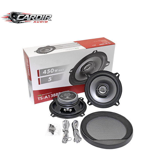Factory Wholesale 5 Inch 2-Way Coaxial Car Speakers 450W 12V Car Audio Speaker Fit for All Vehicles CR-A1388R Ready to Ship