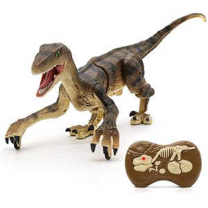 Venta al por mayor DIY plástico grande sonido simulado luz <span class=keywords><strong>control</strong></span> remoto caminar <span class=keywords><strong>robot</strong></span> eléctrico dinosaurio juguete para niños - Product Image 1