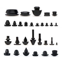 Bouchon d'étanchéité creux en silicone en forme de T personnalisé en usine, capuchon de protection en caoutchouc noir ZY20250304