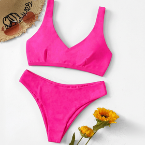 Ensemble bikini sexy deux pièces rembourré pour femme, grande taille XXL, séchage rapide, sans armatures, bretelles réglables, 3D - Product Image 1