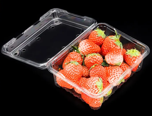 Thức ăn nhanh xách tay món tráng miệng rõ ràng nhà máy tùy chỉnh Takeaway với nắp hộp đựng thức ăn bền Pet trái cây rau xà lách hộp - Product Image 2