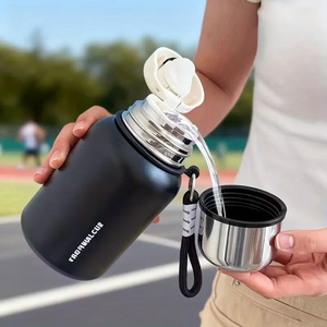 Botella de Agua Aislada al Vacío de Acero Inoxidable 316 de 450 ml con Logotipo Personalizado, Aislamiento Térmico de 6-12 Horas, Tapa a Prueba de Fugas con un Toque - Product Image 4