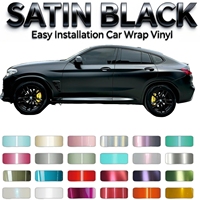 Film de protection pour carrosserie automobile en vinyle satiné noir PET de haute qualité, résistant aux UV, sans décoloration, qualité 3M.