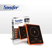 Plaque de cuisson à induction électrique Sonifer SF-3047, vente en gros, bon marché, pour la maison, 220V, 1400W, 8 programmes, capteur tactile