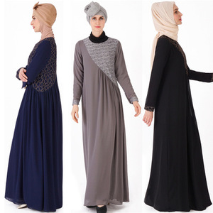 Wholesale New <strong>Model</strong> Fashion Muslim <strong>Abaya</strong> Dress Slant Lace Design Dubai Chiffon Islamic Clothing <strong>Abaya</strong> - Product Image 5