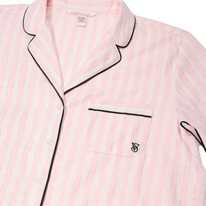 Set <span class=keywords><strong>Pigiama</strong></span> Personalizzato Victoria's Secret 2 Pezzi, Maniche Corte e Pantaloncini a Righe, Abbigliamento da Casa per <span class=keywords><strong>Donna</strong></span>, Primavera/Estate, Puro <span class=keywords><strong>Cotone</strong></span> Modal - Product Image 4