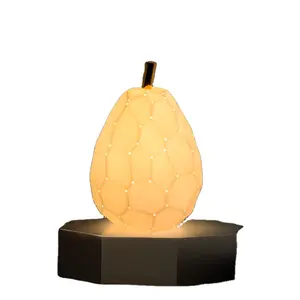 Keramik Birnen lampe Fabrik benutzer definierte hochwertige Schlafzimmer dekorative hand gefertigte Tisch lampen Birne Nacht lampe