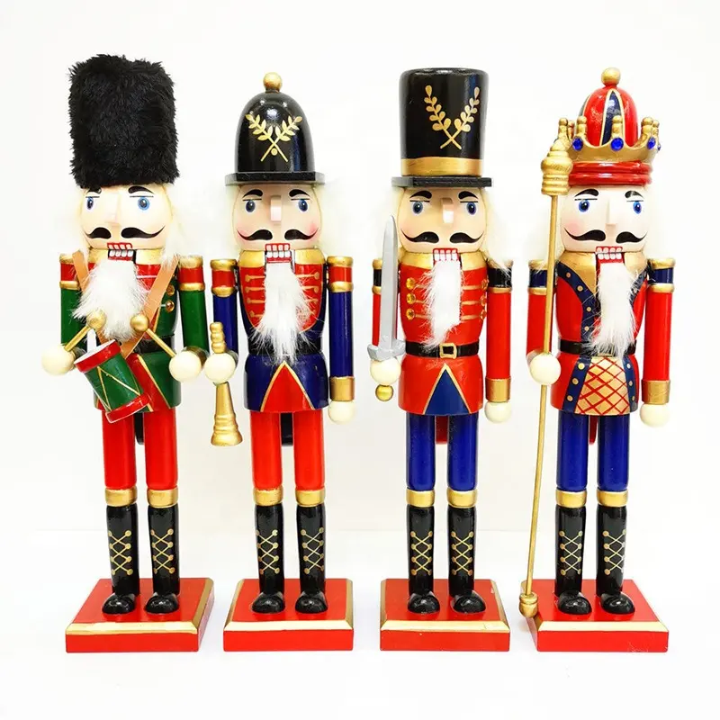 2022 Christmas Gifts Decoration 30 cm 12 Inch Wooden Nutcracker Soldier Ornaments