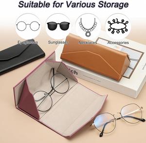 Iron High Quality Portable Oversize Sunglasses Eyeglasses Hard <b>Case</b> Magnetic Closure Custom Logo Recycled Materials Embossing - Product Image 4