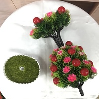 Tanaman Bonsai buatan 26cm, bunga Bonsai buatan plastik Mini