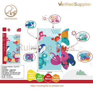 Vente en gros de fournitures d'usine livre en tissu éducatif unisexe promotionnel livre d'histoire en tissu doux puzzle bébé jouer fait feutre - Product Image 5