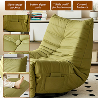 Sillón Reclinable Moderno y Cómodo con Base Giratoria, Reclinación Eléctrica y Ángulo Ajustable, Sillón Reclinable Impermeable