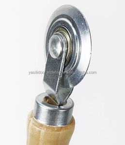 החברה באיכות הטובה ביותר 3 מ "מ עבה רעש נמוך פלדה נירוסטה דירה מודרנית מסך דירה מודרני מתגלגל כלי עץ ידית רולר - Product Image 6