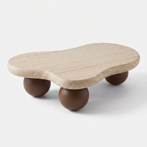 <span class=keywords><strong>Mesa</strong></span> <span class=keywords><strong>de</strong></span> <span class=keywords><strong>Centro</strong></span> Irregular con Patas Esféricas, <span class=keywords><strong>Mesa</strong></span> <span class=keywords><strong>de</strong></span> Acento Moderna y Minimalista para Sala <span class=keywords><strong>de</strong></span> Estar, <span class=keywords><strong>Mesa</strong></span> <span class=keywords><strong>de</strong></span> <span class=keywords><strong>Centro</strong></span> Rústica - Product Image 5