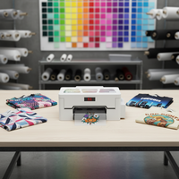 Imprimante DTF L1800 A3 à rouleaux, système numérique pour l'impression sur film PET, machine d'impression pour la décoration de vêtements avec circulation d'encre