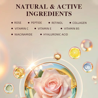 Crème Tonique Visage Bio à la Rose Marque Blanche Anti-Âge Soin Anti-Rides Éclaircissant Blanchissant Kit de Soins Faciaux
