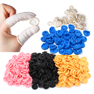 Factory Direct Koop Hoge Kwaliteit Cleanroom Vinger Babybedjes Oranje Zwart Wit Roze Blauw Latex/Nitril Vinger Babybedjes - Product Image 1