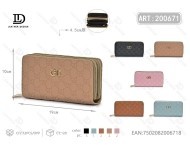 Cartera de Doble Cierre, Tamaño Grande, de Cuero PU, Tarjetero, Estilo Femenino - Product Image 1