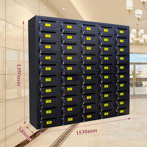 Boîte aux lettres murale en métal durable pour l'extérieur avec serrure à clé, casier sécurisé pour la réception des lettres et des services postaux - Product Image 3