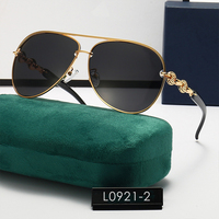 Lunettes de soleil tendance à grande monture, protection UV400 pour l'extérieur, style œil de chat, polarisées en métal pour femmes, vente en gros