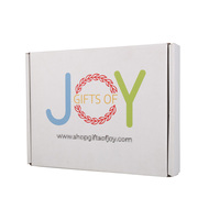 Boîte d'expédition plate en carton imprimée avec logo personnalisé, faible MOQ, échantillon gratuit, pour colis d'expédition de marchandises de boutique en ligne