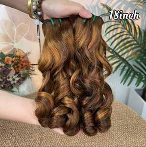 Lot de 12 paquets de cheveux bouclés rebondissants, 100g par paquet, extensions super double drawn, 100% cheveux humains, vente en gros - Product Image 3