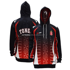 Tùy chỉnh giải đấu tonga tag bóng đá Hoodies thăng hoa tag đồng phục Áo thun dây kéo áo maori đội dài tay áo - Product Image 2
