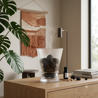 Diffuseur d'huiles essentielles en pierre volcanique brute de style nordique écologique, diffuseur en pierre naturelle