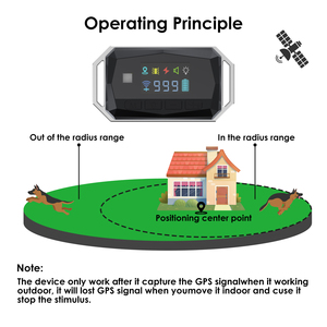 Extérieur Portable lPX6 étanche GPS sans fil chien clôture choc électrique collier d'entraînement chien confinement Svstem rayon 280 FT - Product Image 5