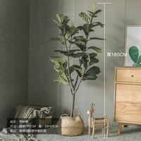Petites plantes artificielles faites à la main 7 pieds 6 pieds de haut intérieur décor à la maison fibre de verre artificielle métal Faux oliviers noirs base en plastique