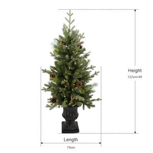Árbol de Navidad Artificial Premium, Decoración Navideña para el Hogar, Árbol de Navidad de PVC Verde de 4 Pies - Product Image 1
