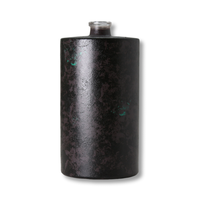 Flacon de parfum OEM Design dernier cri Vaporisateur d'ambiance Verre dépoli Forme arrondie Diffuseur Somptueux Gris Noir Flacon de parfum 100ml
