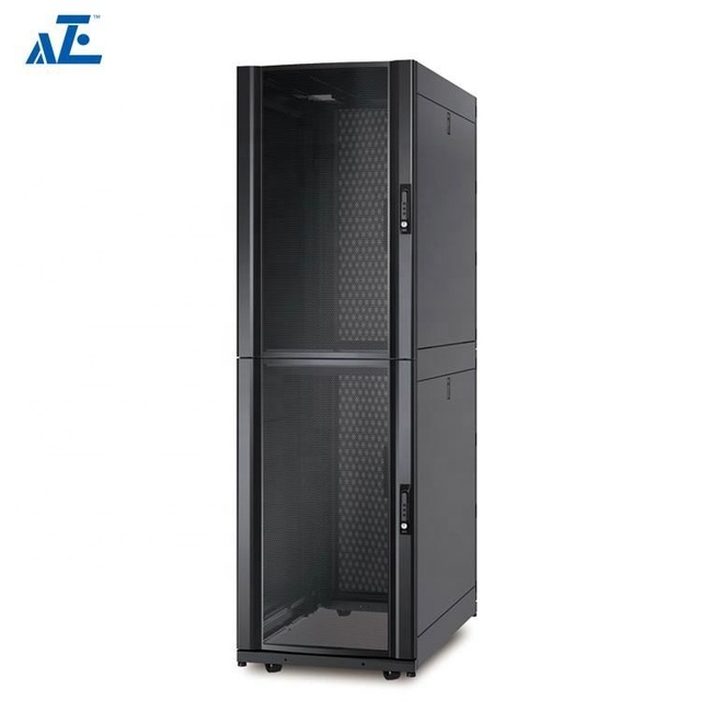 AZE 42U Colocation Server Rack Enclosure Cabinet 600mmx1070mm 2 Bay Compartment (2x20U) IP20 CE Certified SPCC Steel Stock