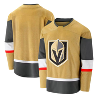 Jersey Hoki Es Logo Kustom OEM & ODM Desain Populer Sublimasi Seragam Latihan Tim Lengan Panjang Bendera Ramah Lingkungan