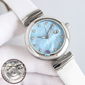 <b>Top</b> Quality Hot Selling Elegant Style <b>Silver</b> Case Sapphire Crystal Ladies Automatic Watch Date Display Luminous Mechanical Watch - Product Image 1