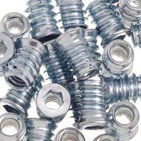 Wholesale Carbon Steel Insert Nut 1/4-20 Hex Drive Threaded Inserts for Wood