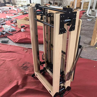 Reformer de Pilates professionnel pliable en bois avec pieds en acier, machine de Pilates en bois d'érable massif pour la maison et le studio
