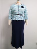 Robe de bureau pour femmes grande taille de style turc