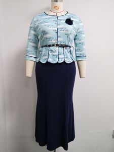 Plus Size <strong>Turkey</strong> Style Office Ladies Dress - Product Image 6