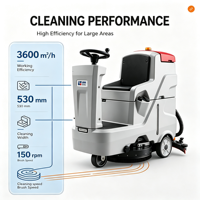 Nouvelle autolaveuse commerciale automotrice à batterie avec brosse latérale et moteur de brosse