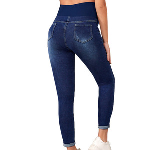 Jeans de Maternidad Europeos y Americanos Transfronterizos de Cintura Alta con Soporte Abdominal y Levantamiento de Cadera, Elásticos y Ajustados, Novedad Primavera 2024 para <span class=keywords><strong>003</strong></span> - Product Image 2